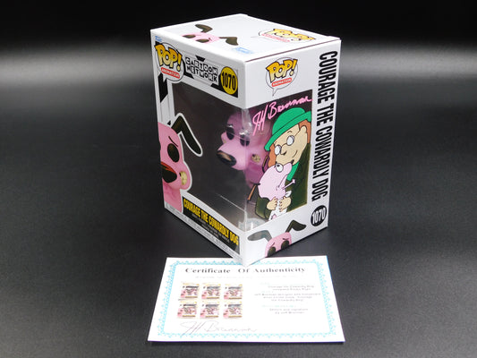 Jeff Brennan Remark Artwork Sketch Signed Funko Pop 1070 Courage The Cowardly Dog