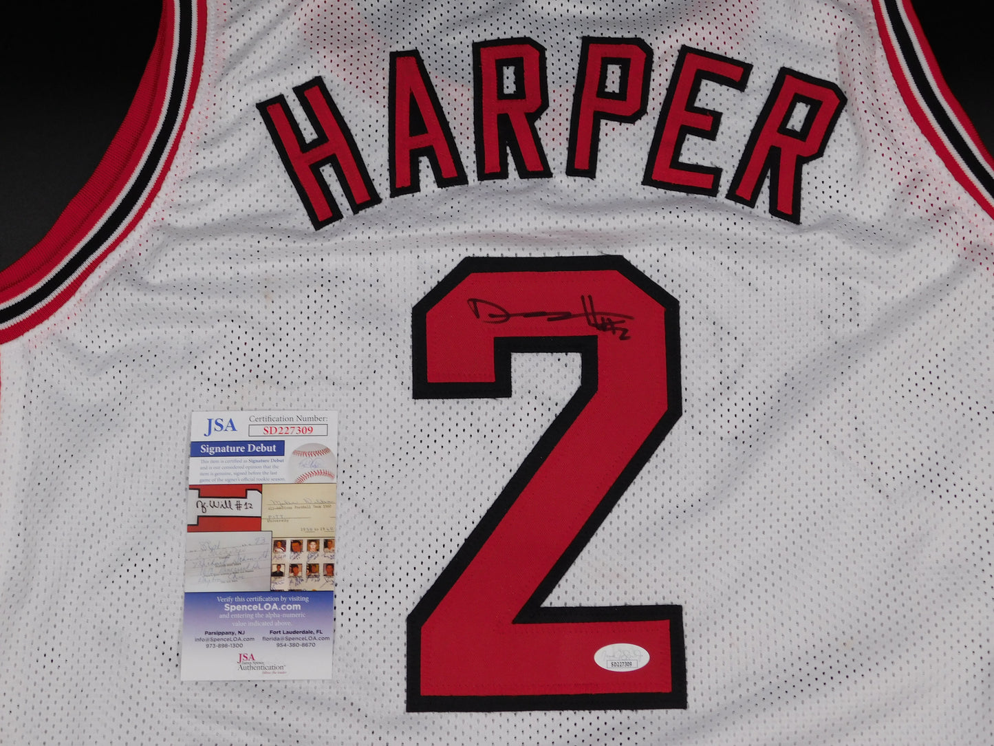 Dylan Harper Signed Autographed White Rutgers Scarlet Knights Basketball Jersey NCAA JSA COA