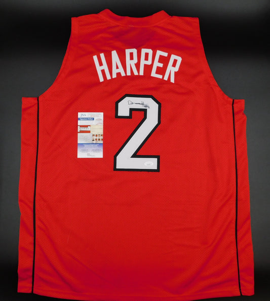 Dylan Harper Signed Autographed Red Rutgers Scarlet Knights Basketball Jersey NCAA JSA COA