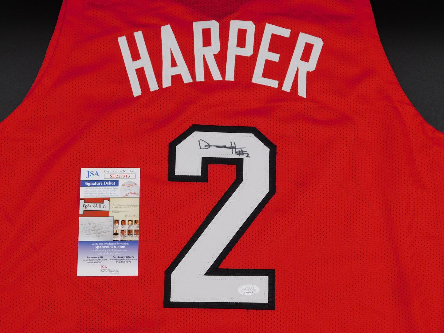 Dylan Harper Signed Autographed Red Rutgers Scarlet Knights Basketball Jersey NCAA JSA COA