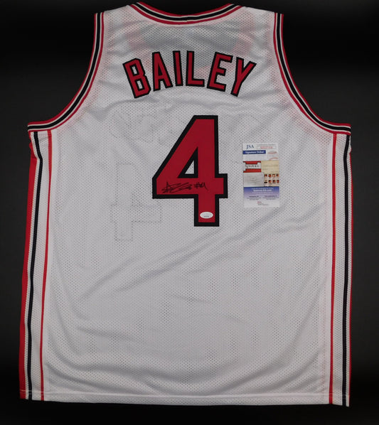 Ace Bailey Signed Autographed White Rutgers Scarlet Knights Basketball Jersey NCAA JSA COA