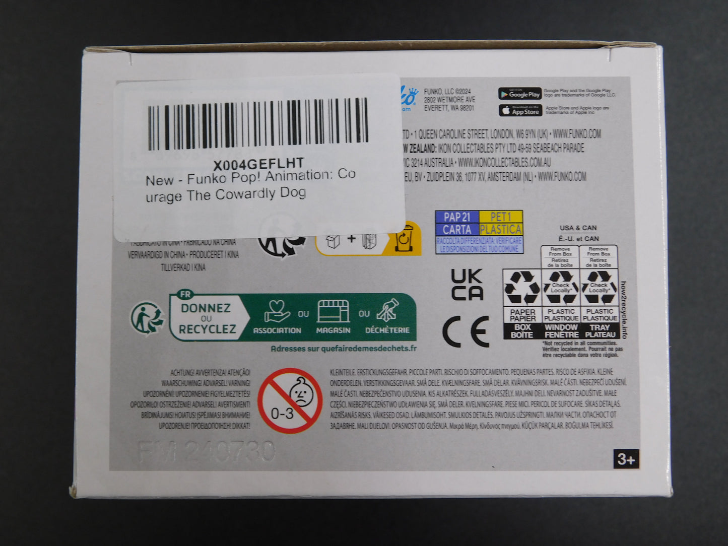 Jeff Brennan Remark Artwork Sketch Signed Funko Pop 1070 Courage The Cowardly Dog