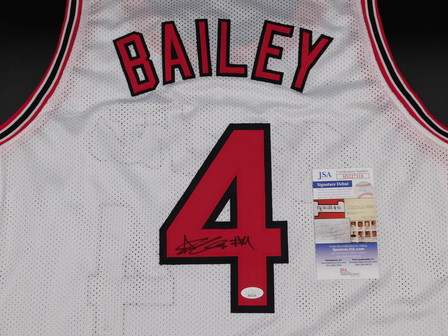 Ace Bailey Signed Autographed White Rutgers Scarlet Knights Basketball Jersey NCAA JSA COA