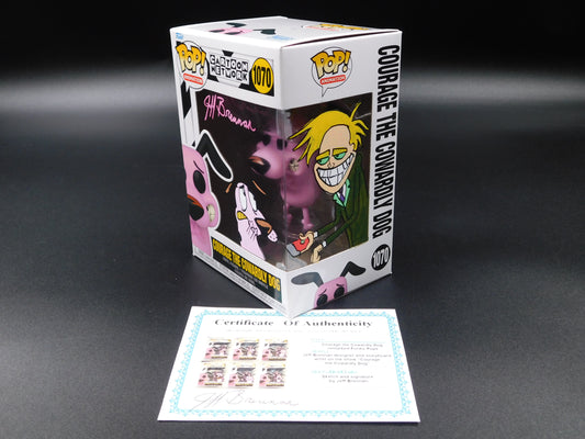 Jeff Brennan Remark Artwork Sketch Signed Funko Pop 1070 Courage The Cowardly Dog