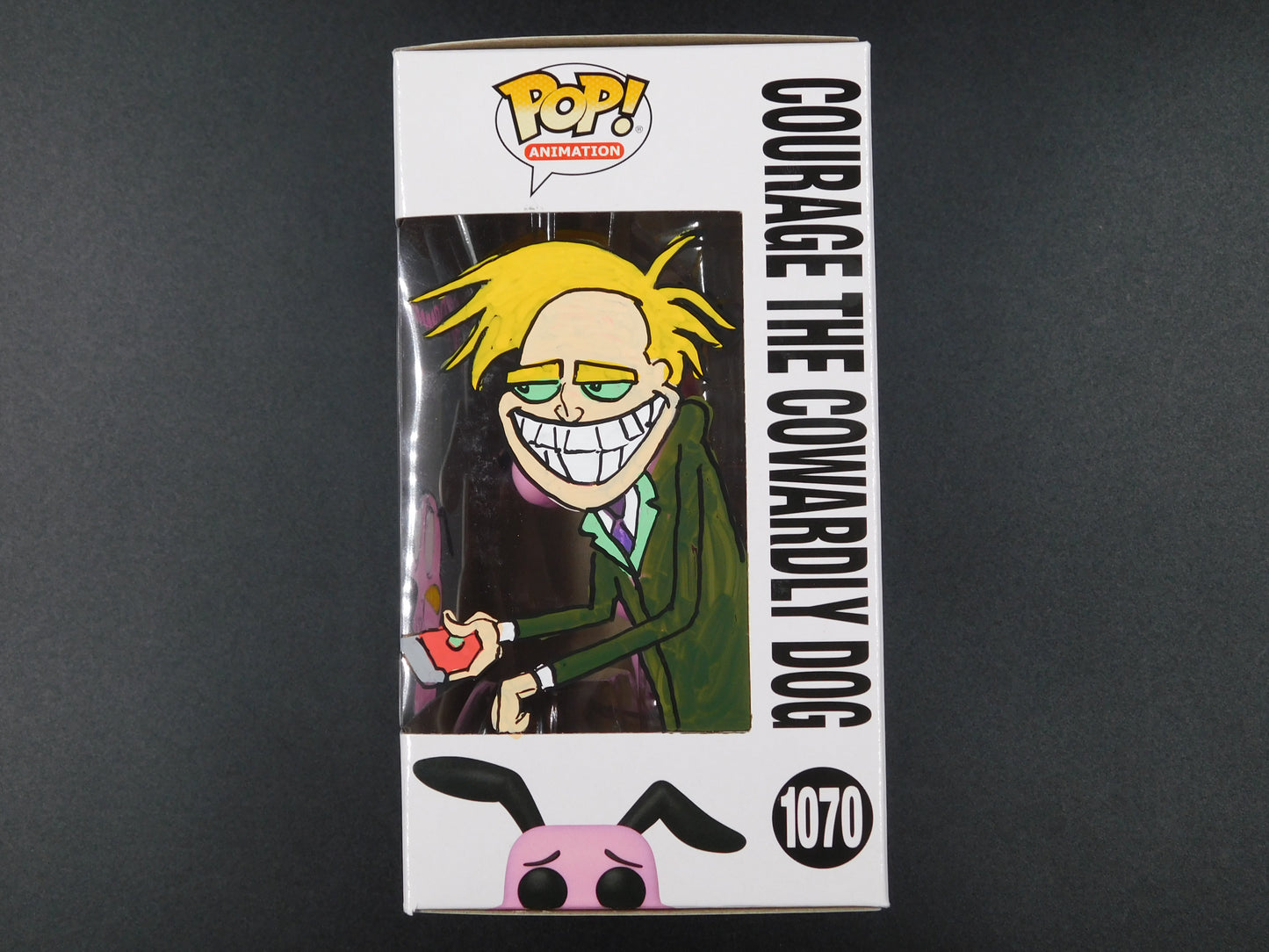 Jeff Brennan Remark Artwork Sketch Signed Funko Pop 1070 Courage The Cowardly Dog
