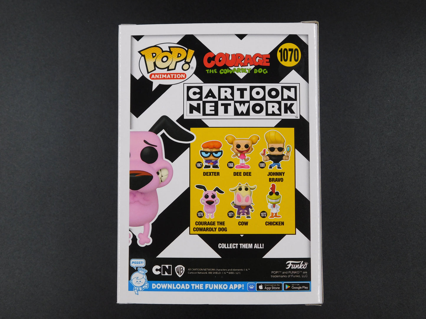 Jeff Brennan Remark Artwork Sketch Signed Funko Pop 1070 Courage The Cowardly Dog