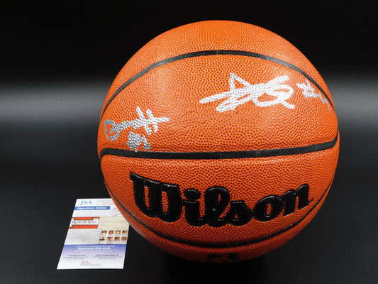 Ace Bailey & Dylan Harper Dual Signed Authentic Wilson Indoor/Outdoor NBA Basketball Rutgers Scarlet Knights JSA COA