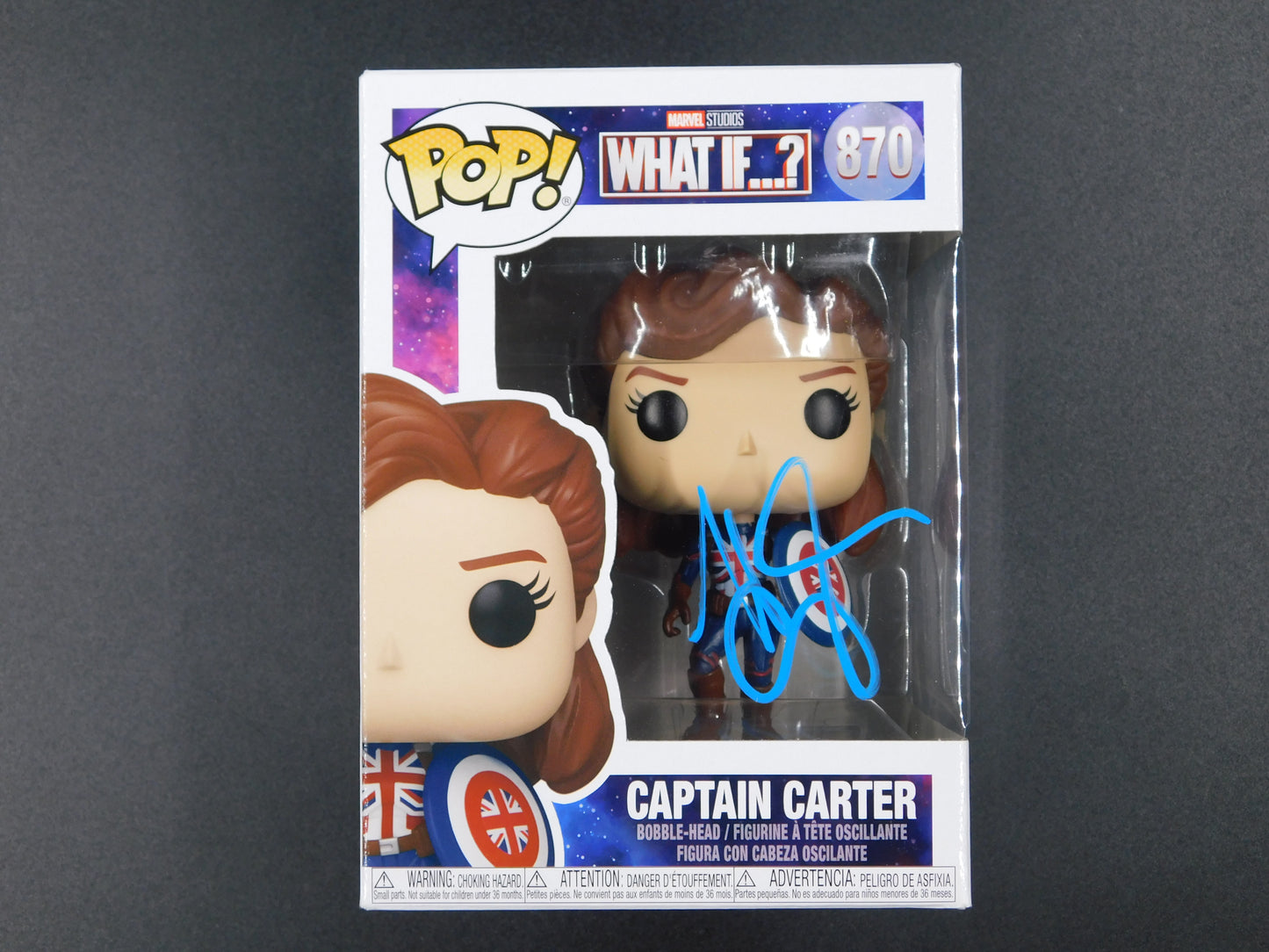 Hayley Atwell Signed Autographed Funko Pop 870 What If..? Captain Carter BAS COA