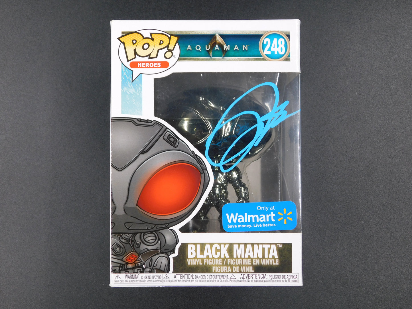 Yahya Abdul-Mateen II Signed Autographed Funko Pop 248 Black Manta Aquaman Walmart Exclusive JSA COA