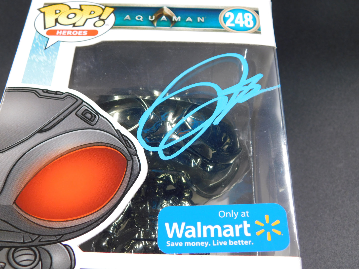 Yahya Abdul-Mateen II Signed Autographed Funko Pop 248 Black Manta Aquaman Walmart Exclusive JSA COA