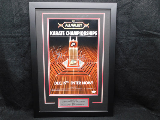 Ralph Macchio & William Zabka Dual Signed Autographed Framed Photo The Karate Kid JSA COA B
