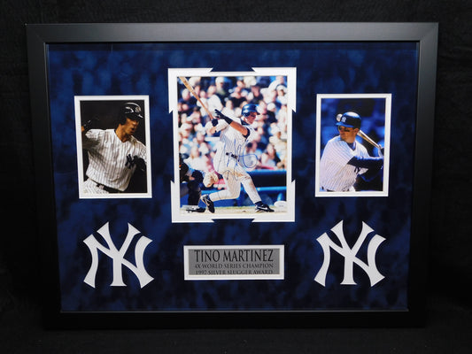 Tino Martinez Signed Autographed Framed 8x10 Photo New York Yankees JSA COA
