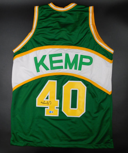 Shawn Kemp Signed Autographed Seattle SuperSonics Basketball Jersey Reign Man BAS COA