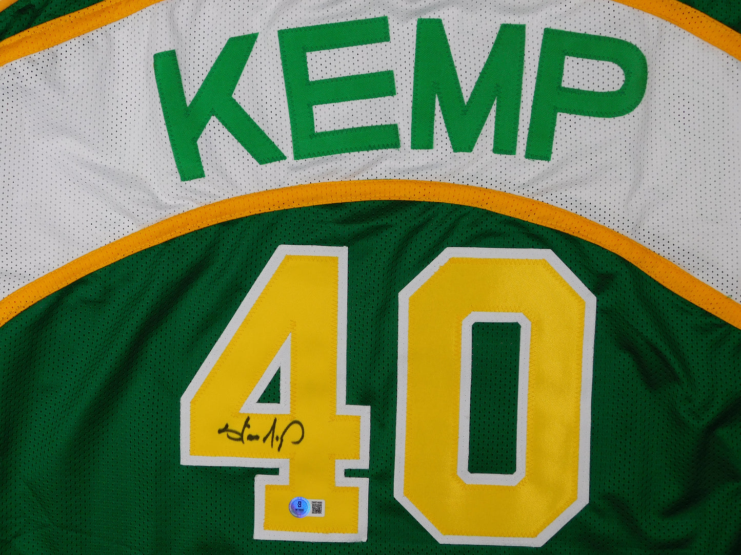 Shawn Kemp Signed Autographed Seattle SuperSonics Basketball Jersey Reign Man BAS COA