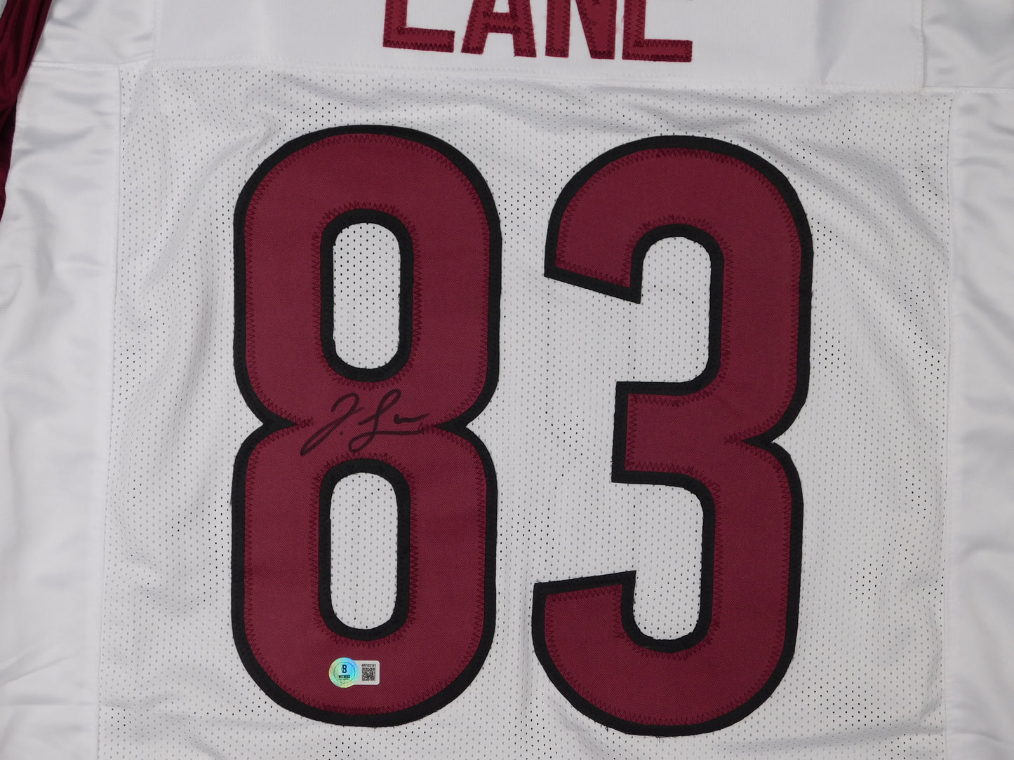 Jaylin Lane Signed Autographed Washington Commanders White Football Jersey BAS COA