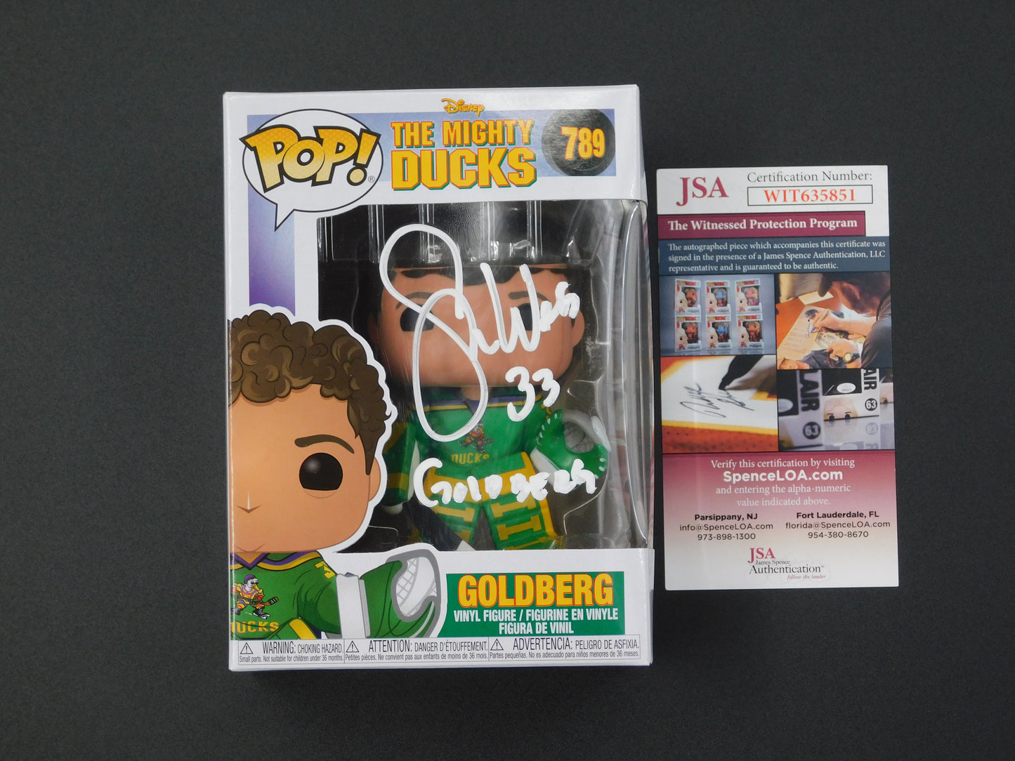 Shaun Weiss Signed / Autographed Vinyl Funko Pop! 789 The Mighty Ducks Goldberg JSA COA