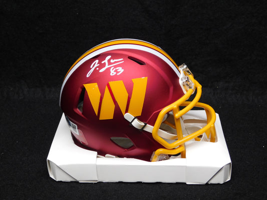 Jaylin Lane Signed Autographed Washington Commanders Throwback Speed Mini Helmet BAS COA