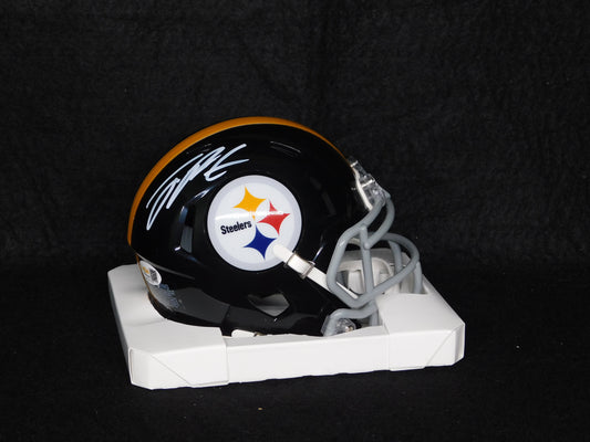Joey Porter Jr Signed Autographed Pittsburgh Steelers Throwback Speed Mini Helmet JSA COA