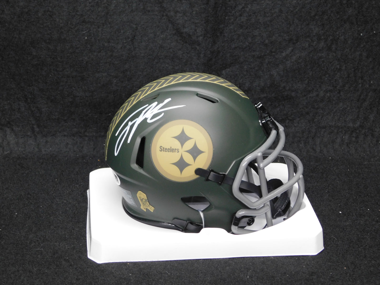 Joey Porter Jr Signed Autographed Pittsburgh Steelers Salute To Service STS Speed Mini Helmet JSA COA