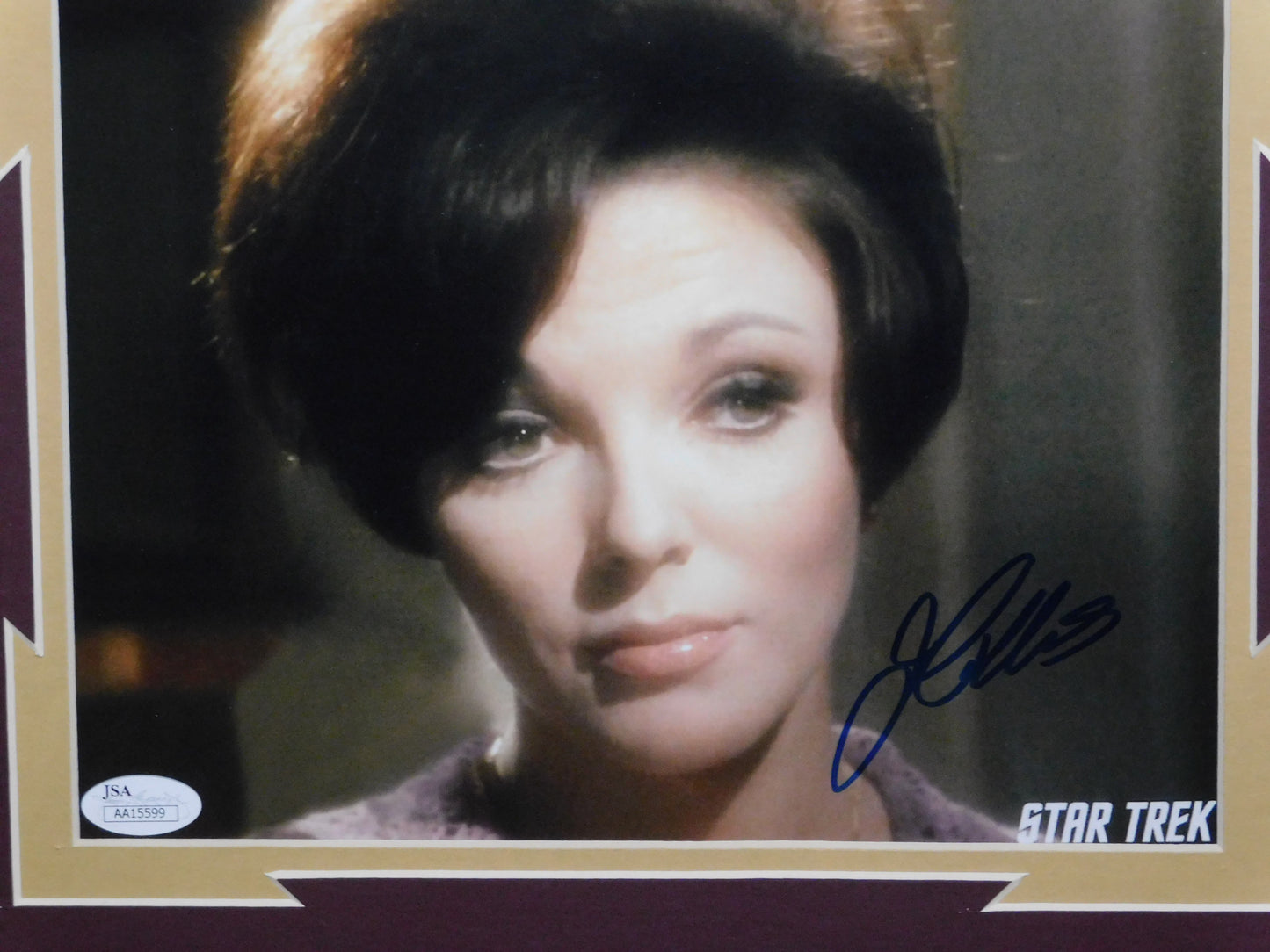 Joan Colins Signed Autographed Framed 8x10 Photo Dynasty Emmy Award Winner JSA COA Red