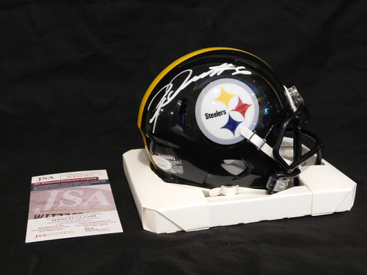 Patrick Pat Queen Signed Autographed Pittsburgh Steelers Speed Mini Helmet JSA COA