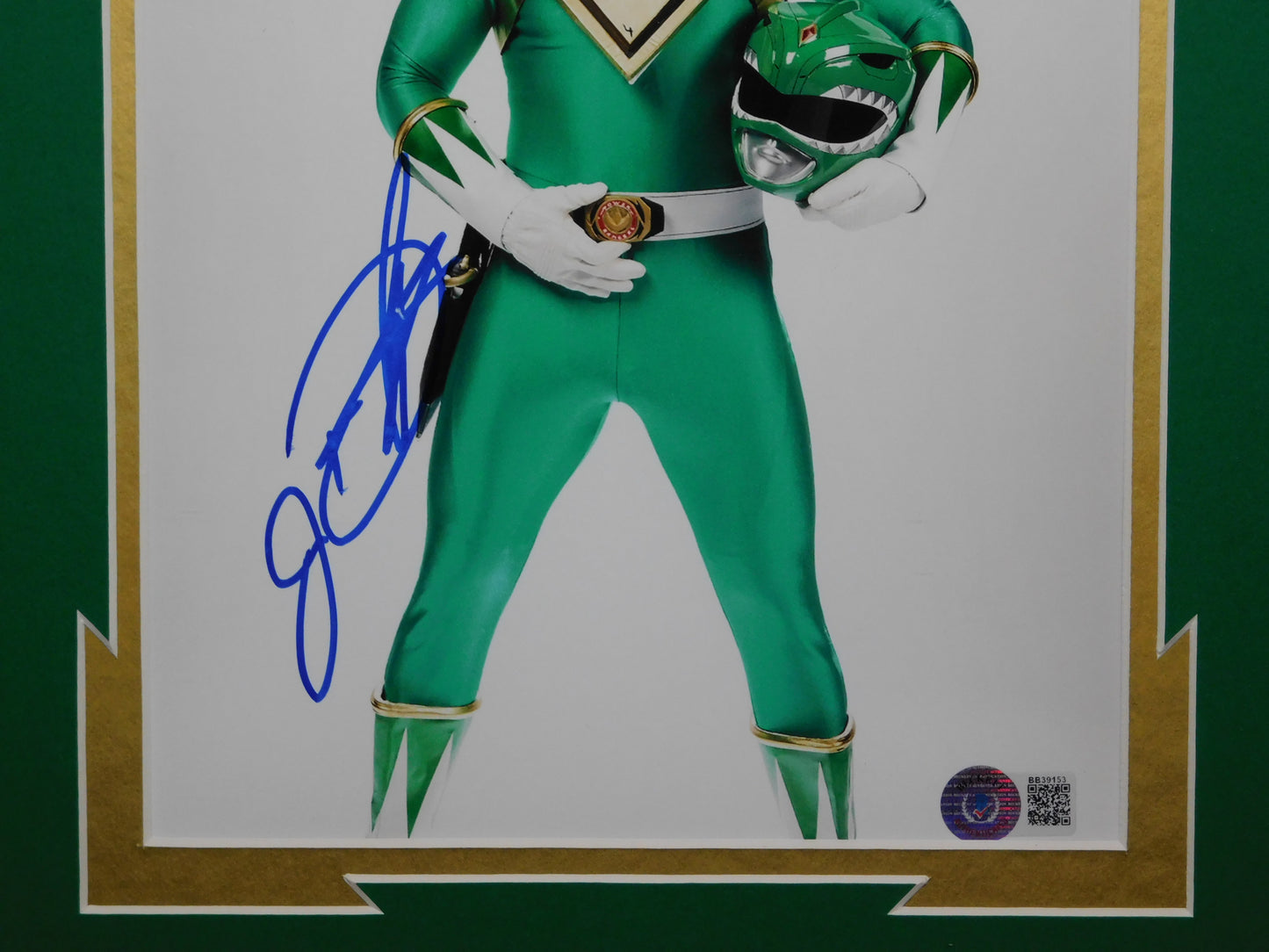 Jason David Frank Signed Autographed Framed 8x10 Photo Mighty Morphin Power Rangers Green BAS COA