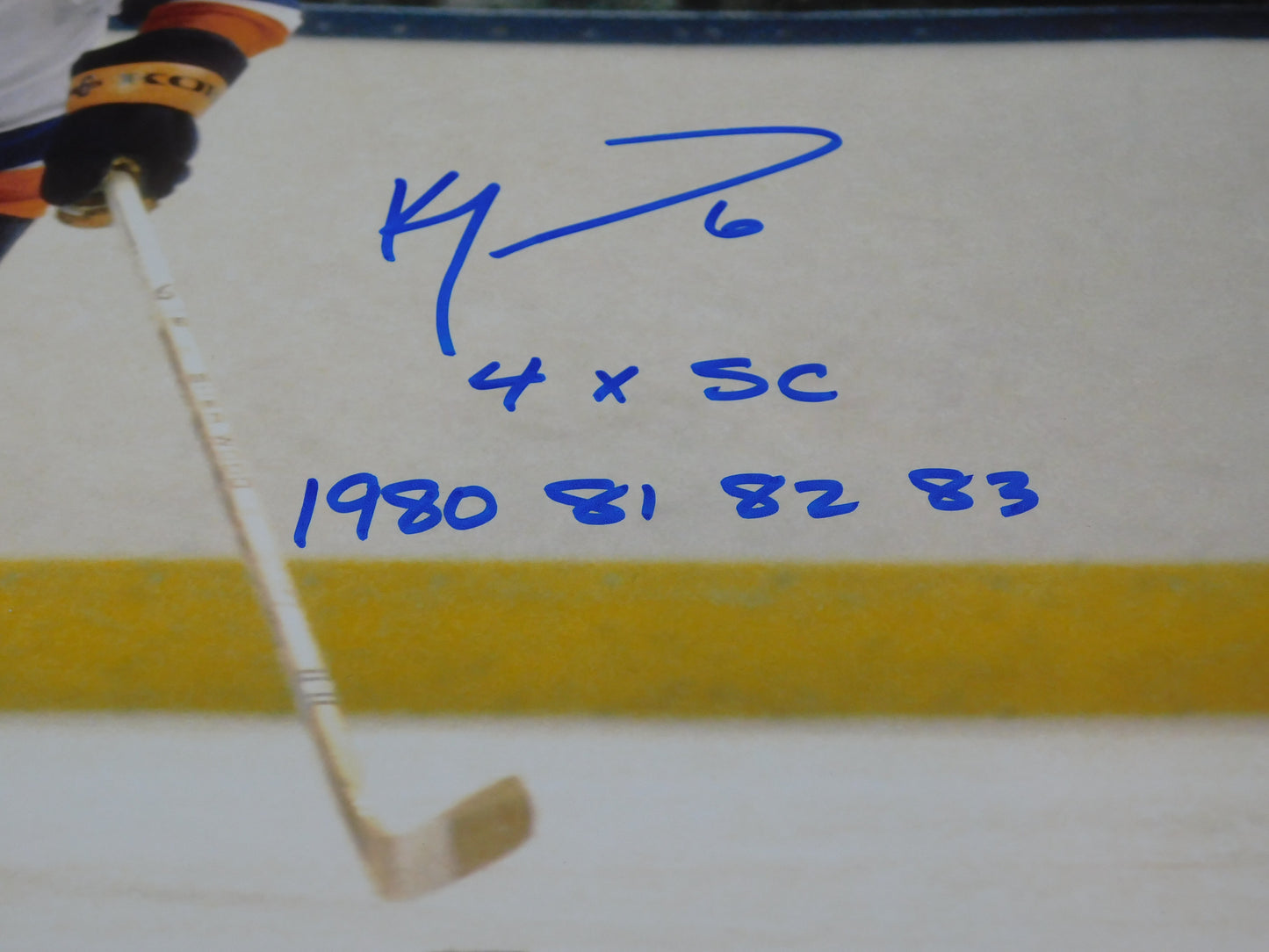 Ken Morrow Signed Autographed 11x14 Photo New York Islanders USA 4x Stanley Cup Champ JSA COA