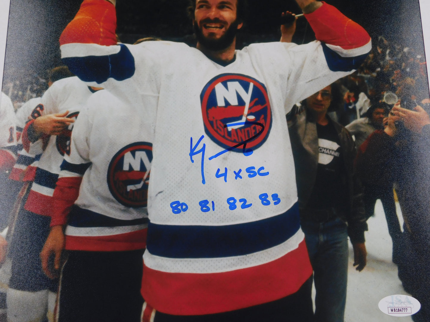 Ken Morrow Signed Autographed 11x14 Photo New York Islanders USA 4x Stanley Cup Champ JSA COA