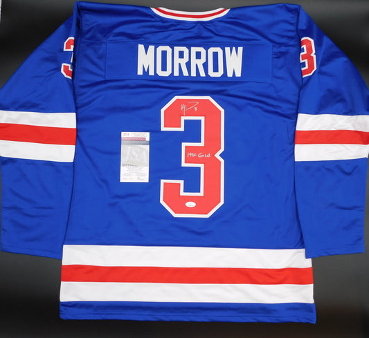 Ken Morrow Signed Autographed Team USA Hockey Jersey 1980 Gold Medal JSA COA