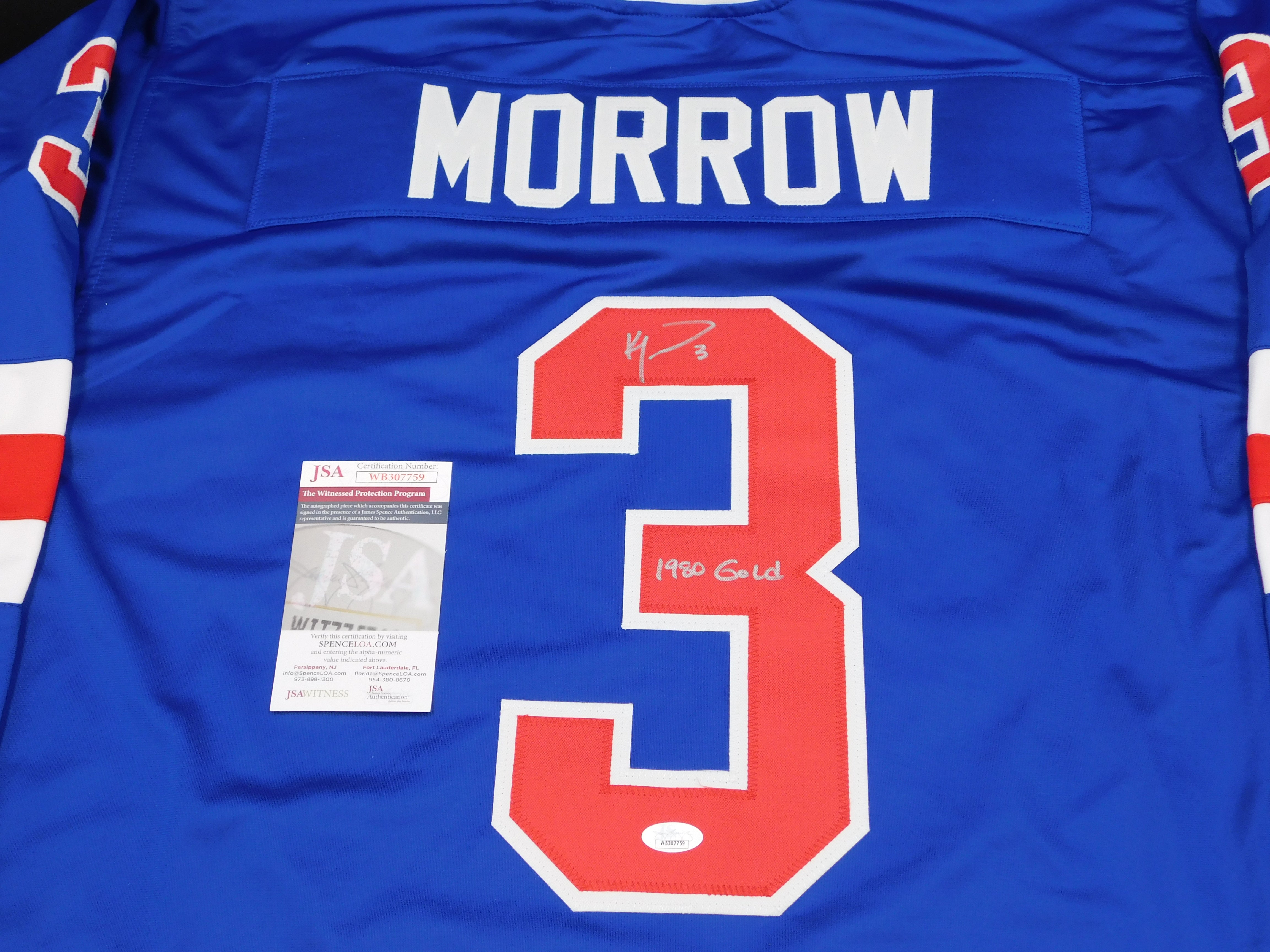 Ken morrow Autographed Jersey shops USA