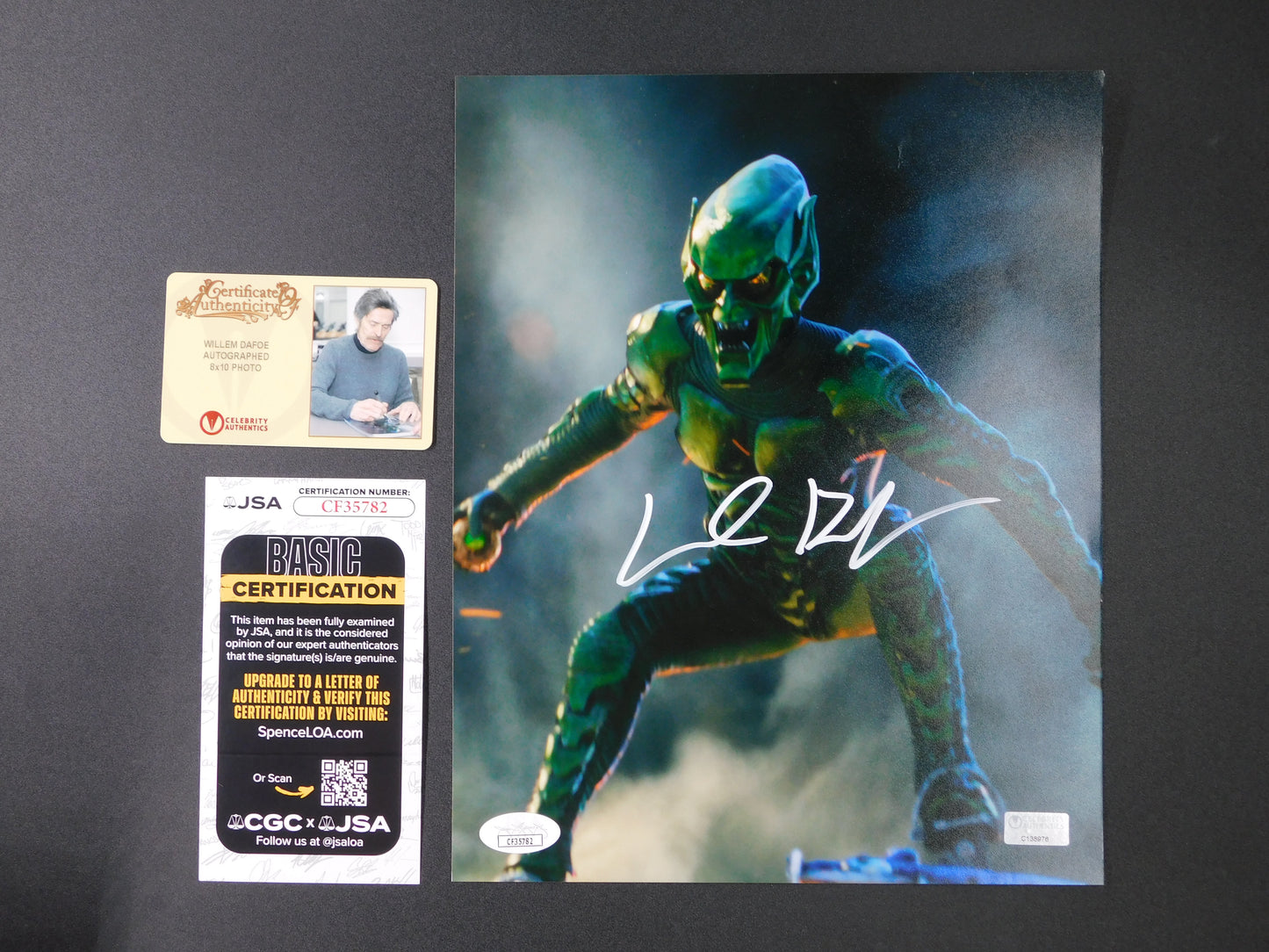 Willem Dafoe Signed Autographed 8x10 Photo Green Goblin Spider-Man JSA COA