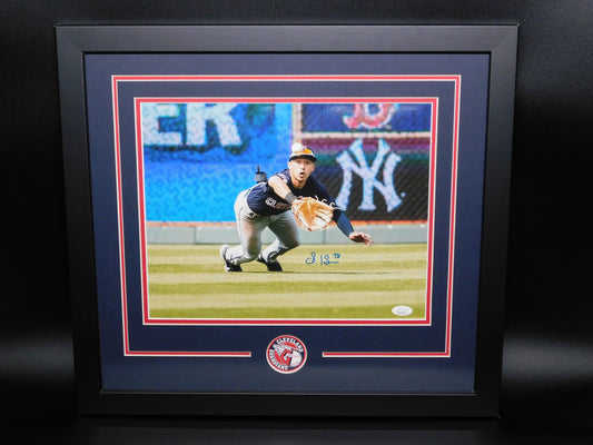 Steven Kwan Signed Autographed Framed 11x14 Photo Cleveland Guardians MLB JSA COA