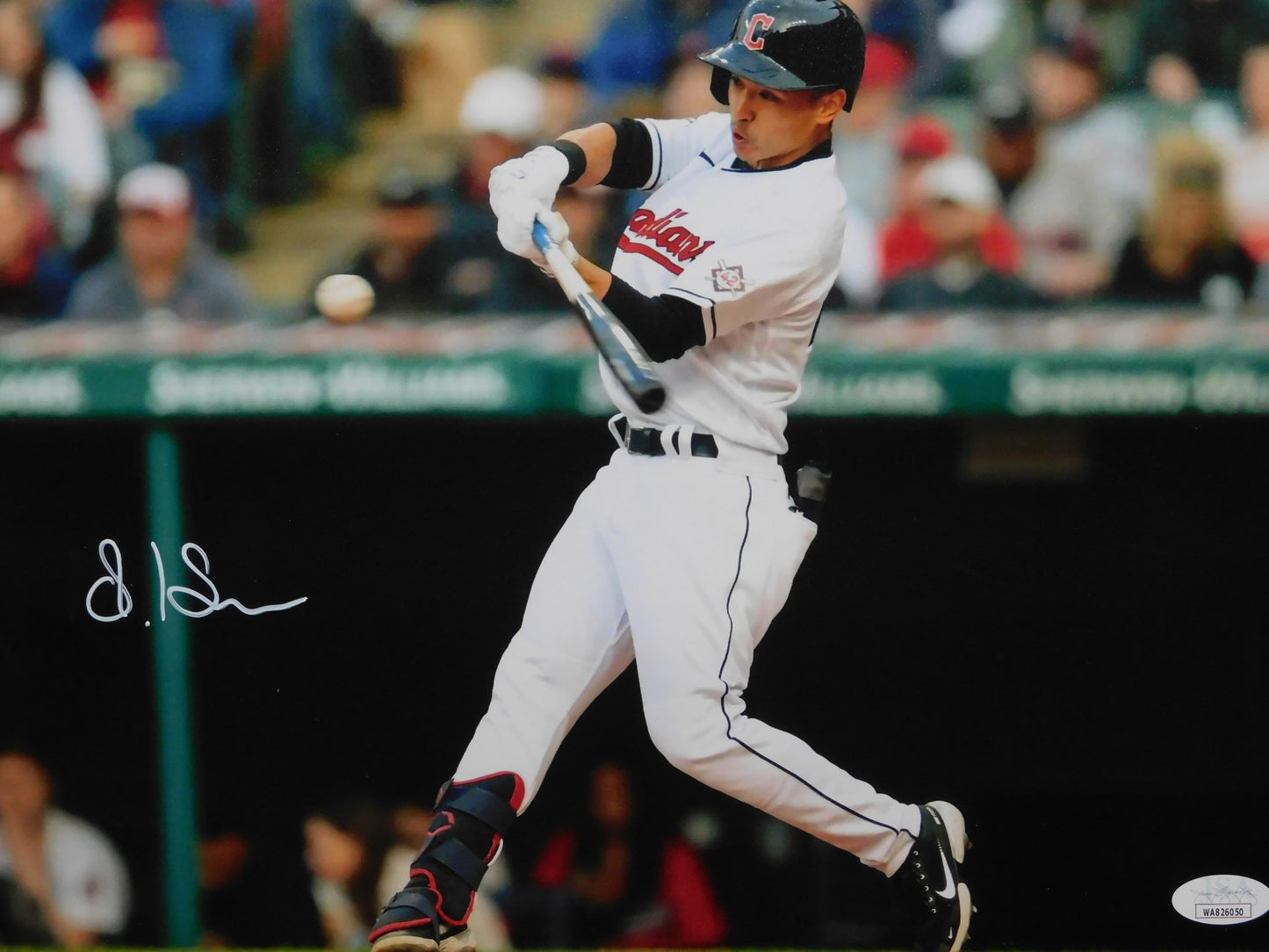 Steven Kwan Signed Autographed Framed 11x14 Photo Cleveland Guardians MLB JSA COA