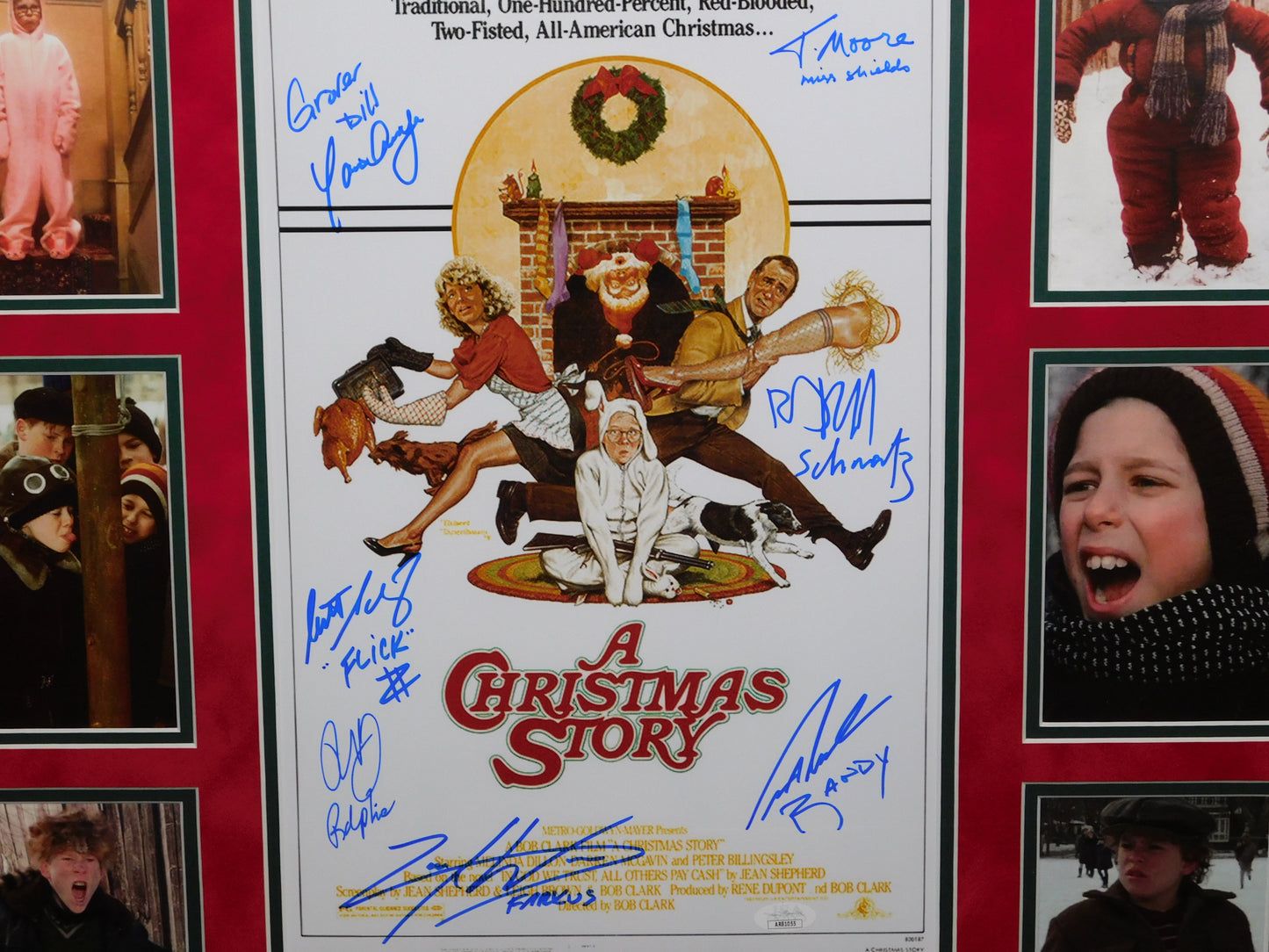 A Christmas Story Cast Signed Framed 11x17 Photo x6 Schwartz Billingsly +4 JSA COA Red