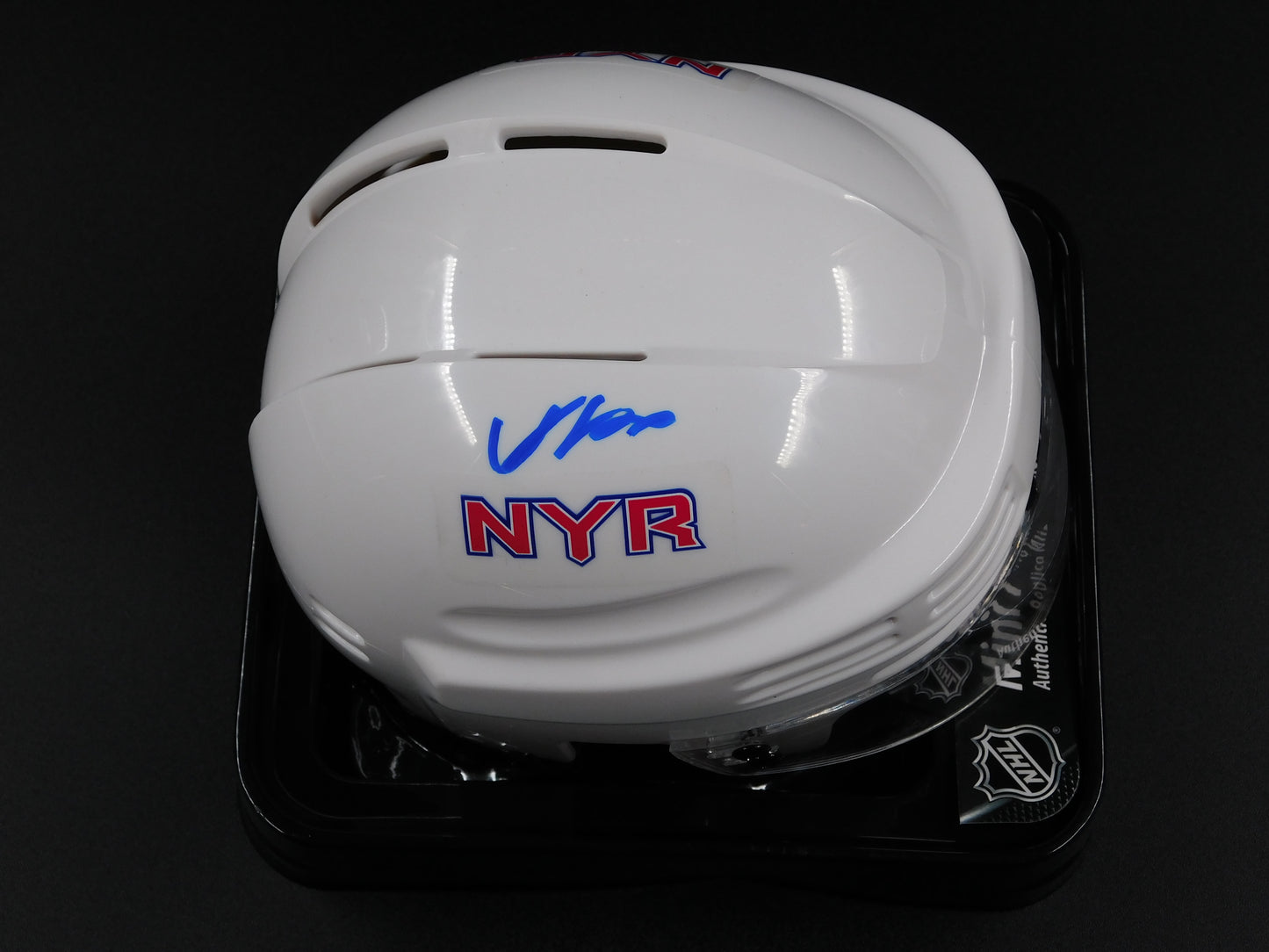 Adam Fox Signed Autographed New York Rangers White Mini Helmet NYR Fanatics COA