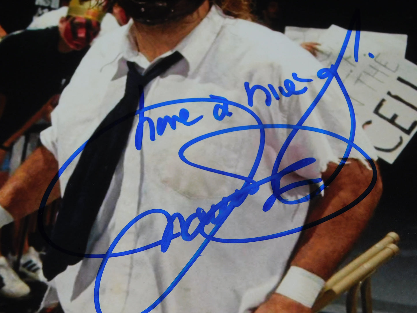 Mick Foley / Autographed Inscribed 8x10 Photo JSA COA WWE