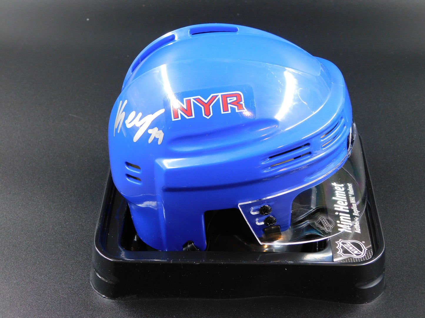 K'Andre Miller Signed Autographed New York Rangers Blue Mini Helmet NYR Fanatics COA