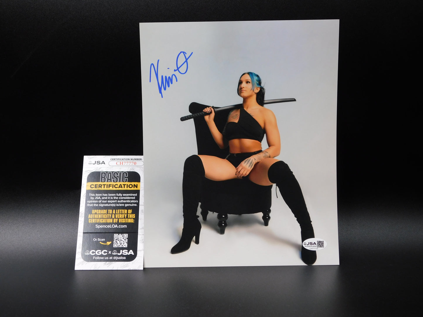 Kris Statlander / Autographed 8x10 Photo JSA COA WWE