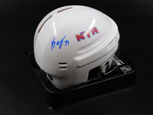 K'Andre Miller Signed Autographed New York Rangers White Mini Helmet NYR Fanatics COA