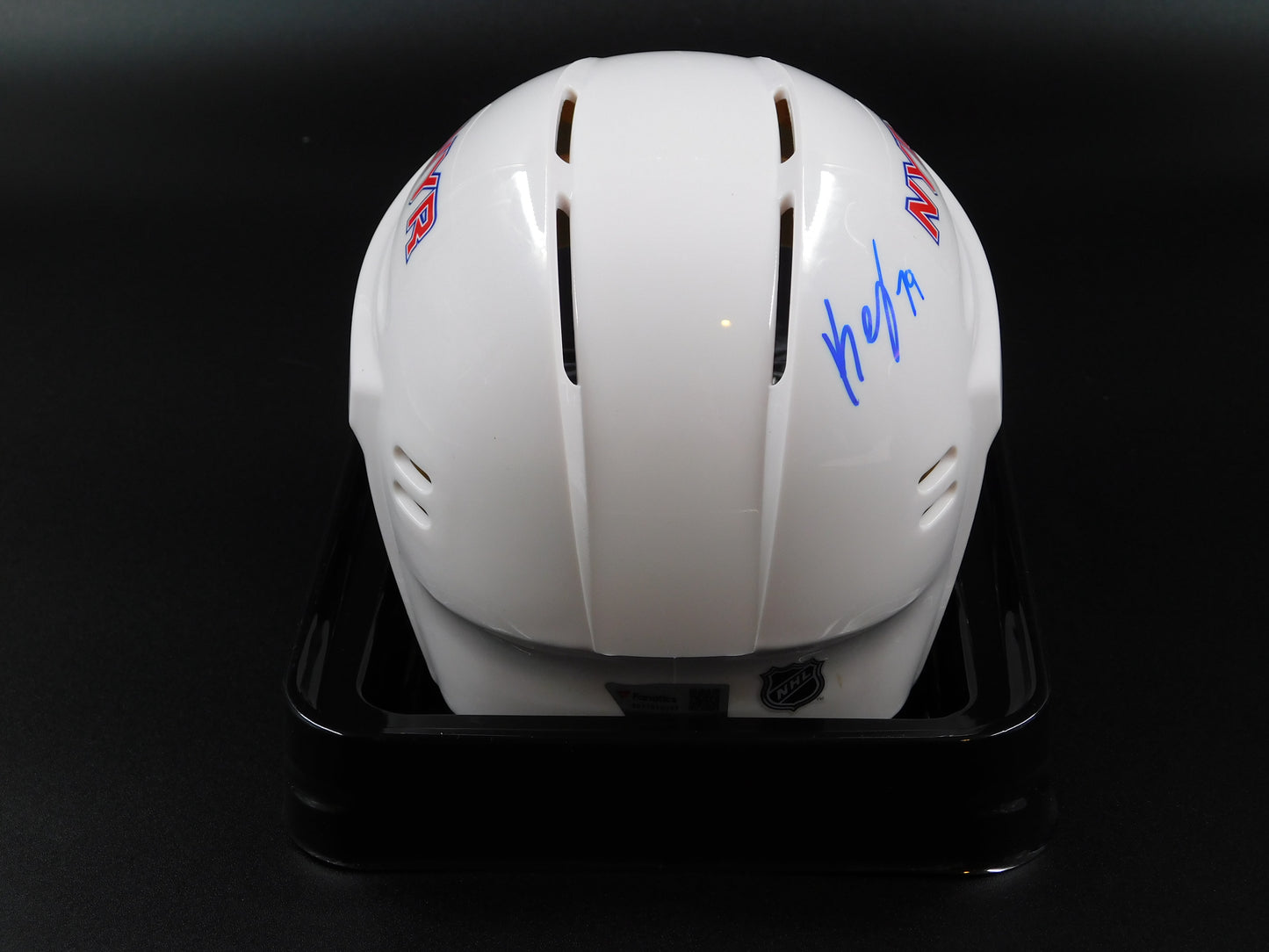 K'Andre Miller Signed Autographed New York Rangers White Mini Helmet NYR Fanatics COA