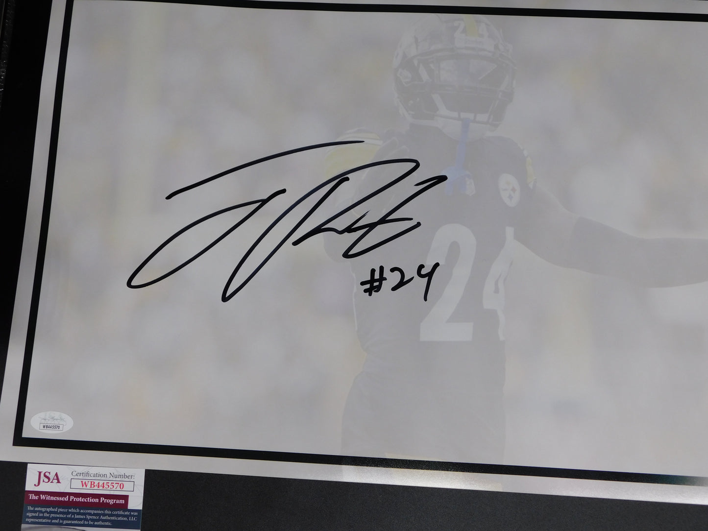 Joey Porter Jr Signed 36x12 Panoramic Pittsburgh Steelers Photo JSA COA