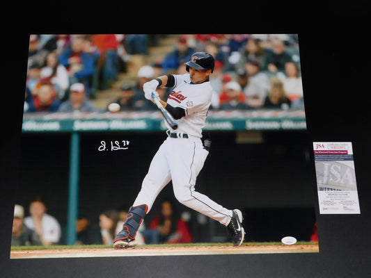 STEVEN KWAN Signed / Autographed 16x20 Batting Photo JSA COA Cleveland Guardians