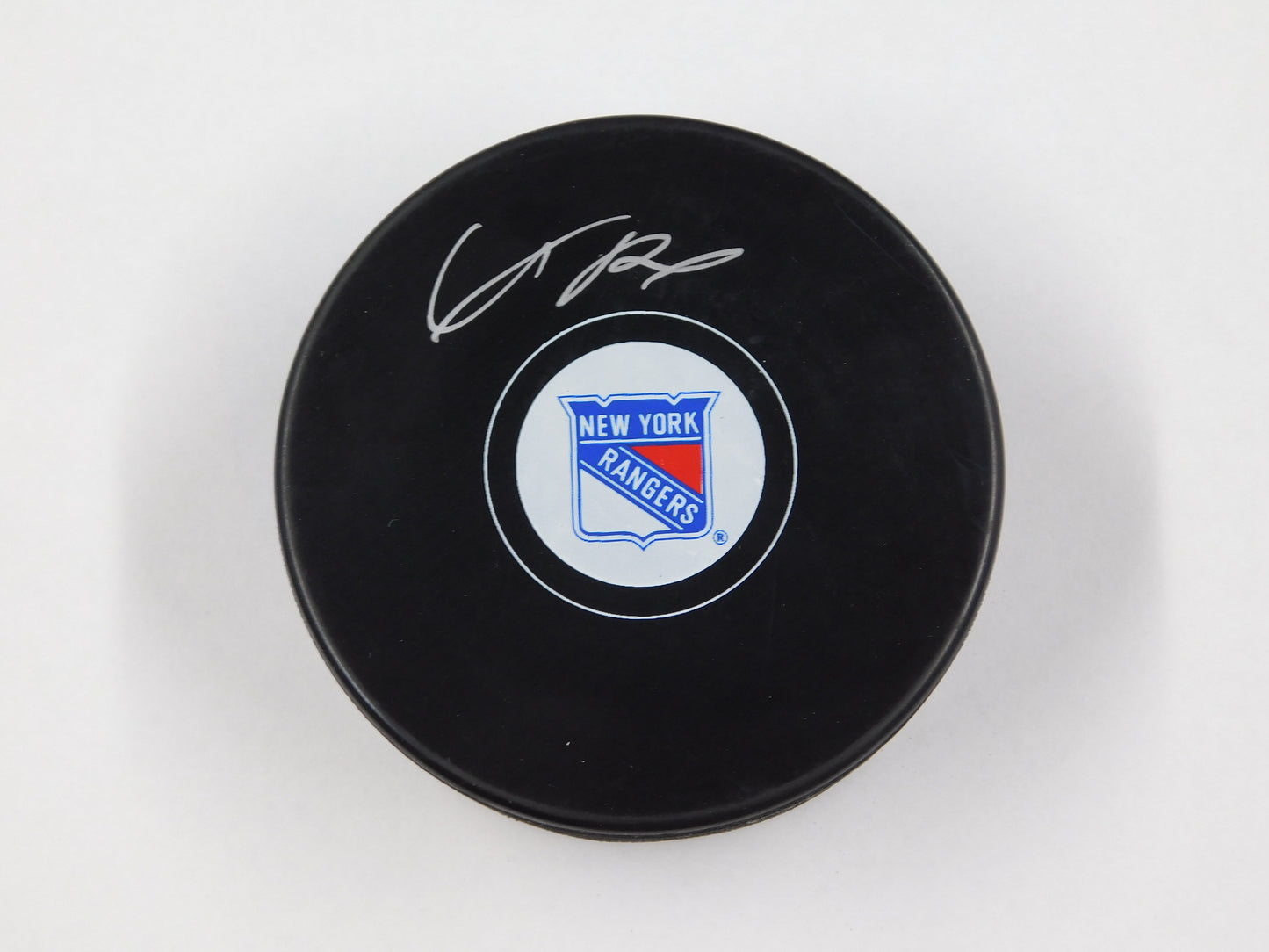 Adam Fox Signed Autographed New York Rangers Hockey Puck NYR Fanatics COA