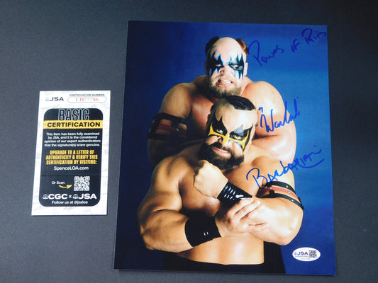 Warlord/Barbarian / Autographed 8x10 Photo JSA COA WWE WWF