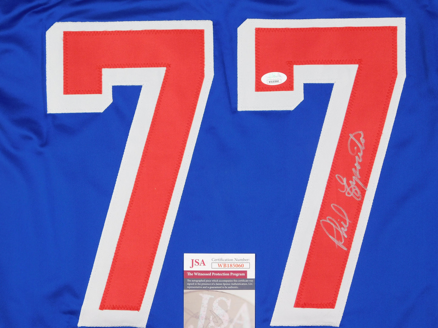 Phil Esposito Signed Autographed New York Rangers Blue Jersey NYR JSA COA