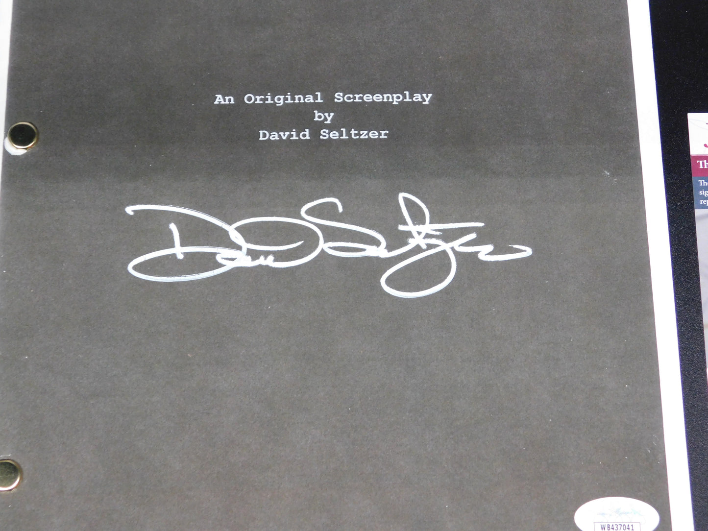 David Seltzer Signed / Autographed The Omen Full Script JSA COA Author