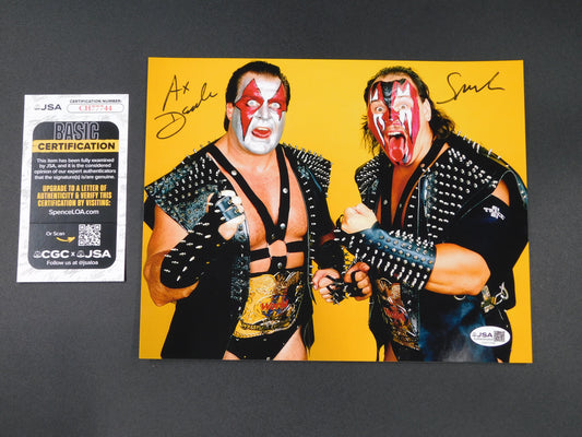 Demolition Ax/Smash / Autographed 8x10 Photo JSA COA WWE