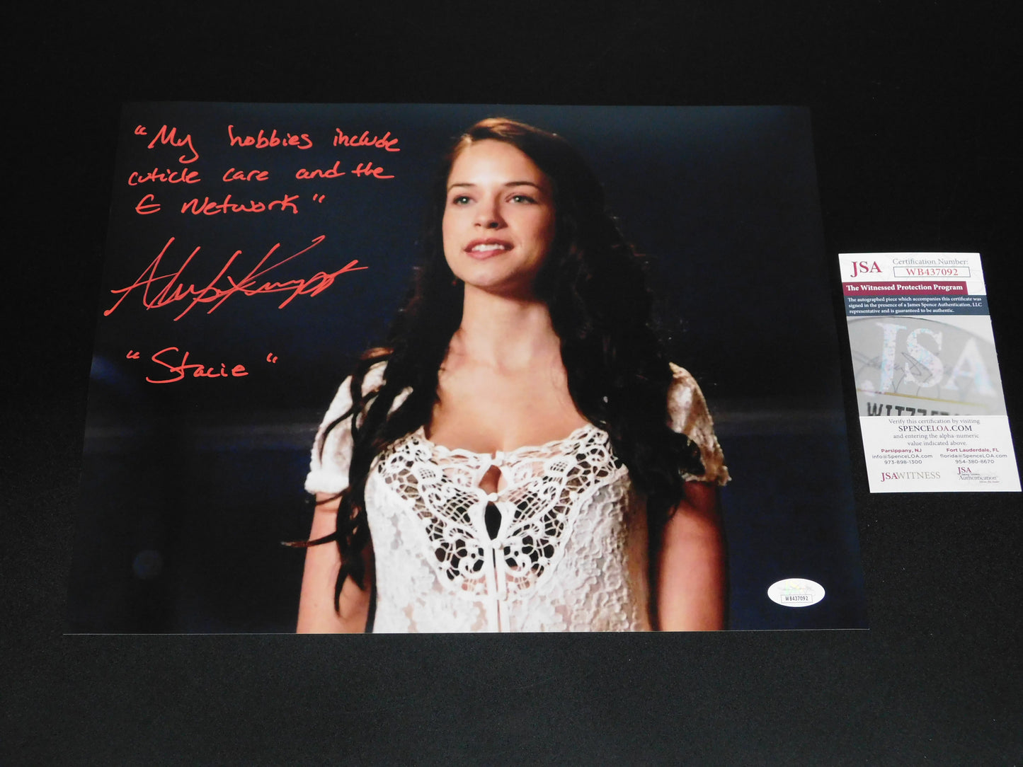 Alexis Knapp Signed / Autographed Stacie Pitch Perfect 11x14 Audition Photo Inscribed JSA COA (C)