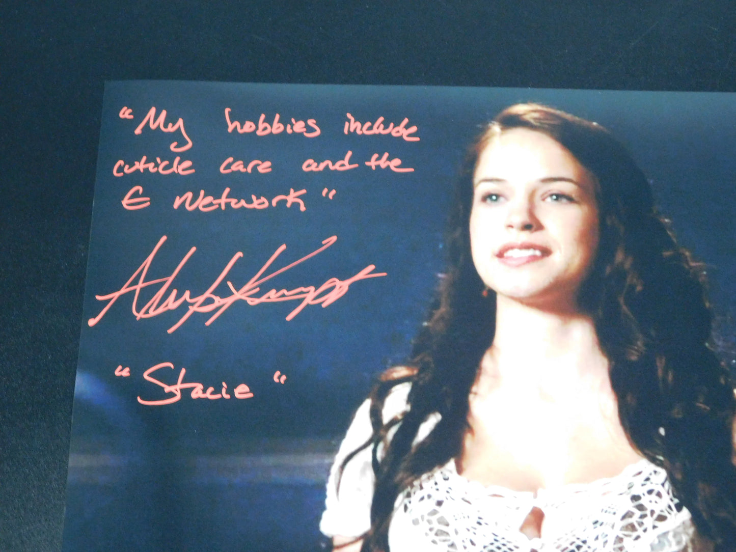 Alexis Knapp Signed / Autographed Stacie Pitch Perfect 11x14 Audition Photo Inscribed JSA COA (C)