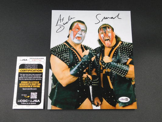 Demolition Ax/Smash / Autographed 8x10 Photo JSA COA WWE